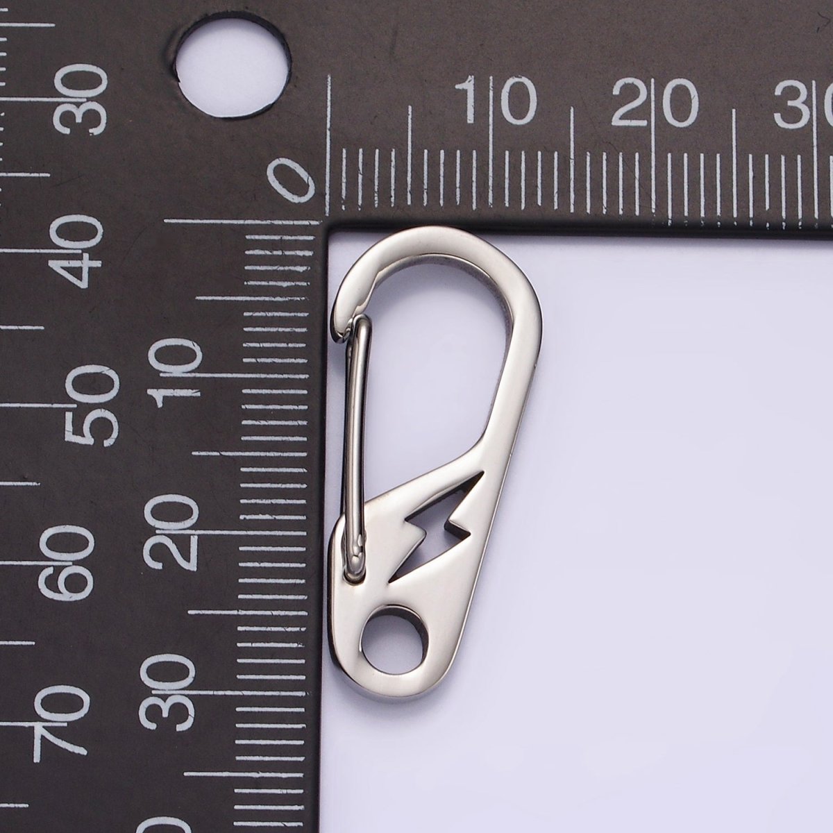 Stainless Steel 30mm Open Lightning Oval Snap Hook Carabiner Findings Supply | Z561 - DLUXCA