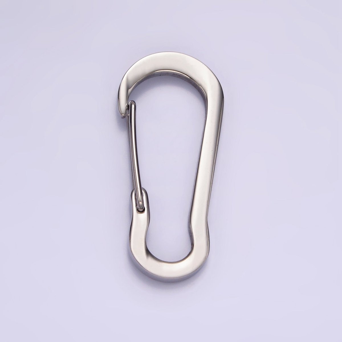 Stainless Steel 35mm, 30mm Curved Oblong Snap Hook Carabiner Findings Supply | Z557 Z558 - DLUXCA