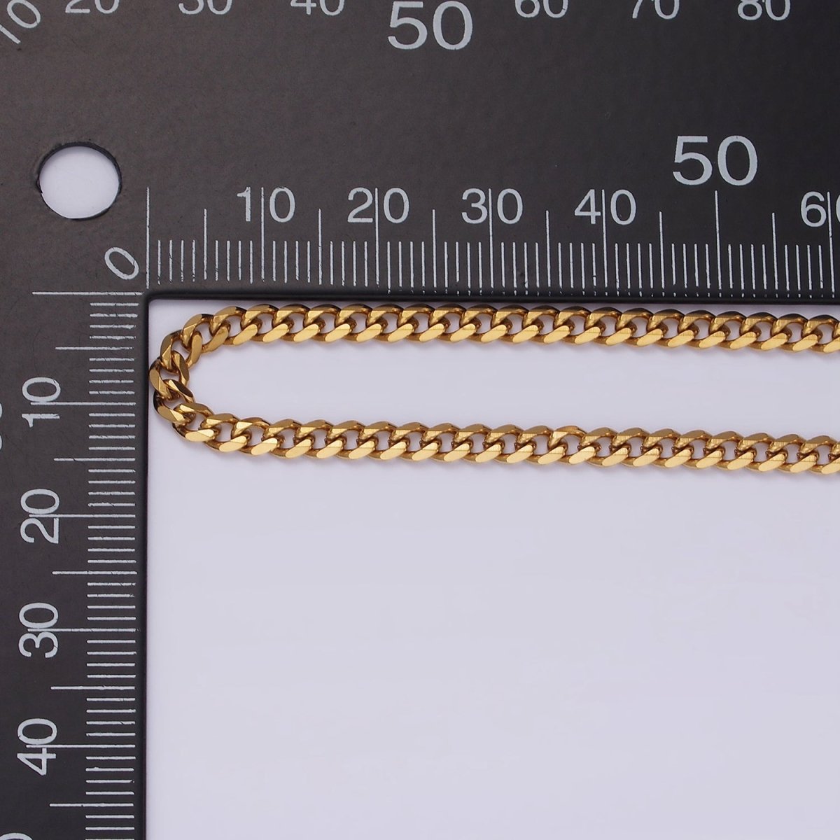 Stainless Steel 3.5mm Concave Curb 18 Inch Layering Chain Necklace | WA-2317 Clearance Pricing - DLUXCA