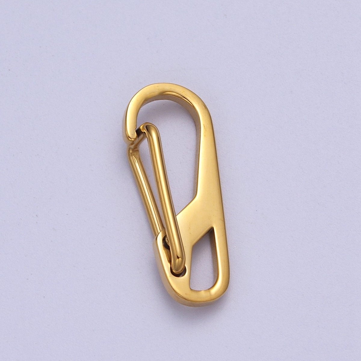 Stainless Steel 36.6mm, 22.3mm Carabiner Clip Snap Hook Jewelry Supply in Gold & Silver | Z-001 - Z-004 - DLUXCA