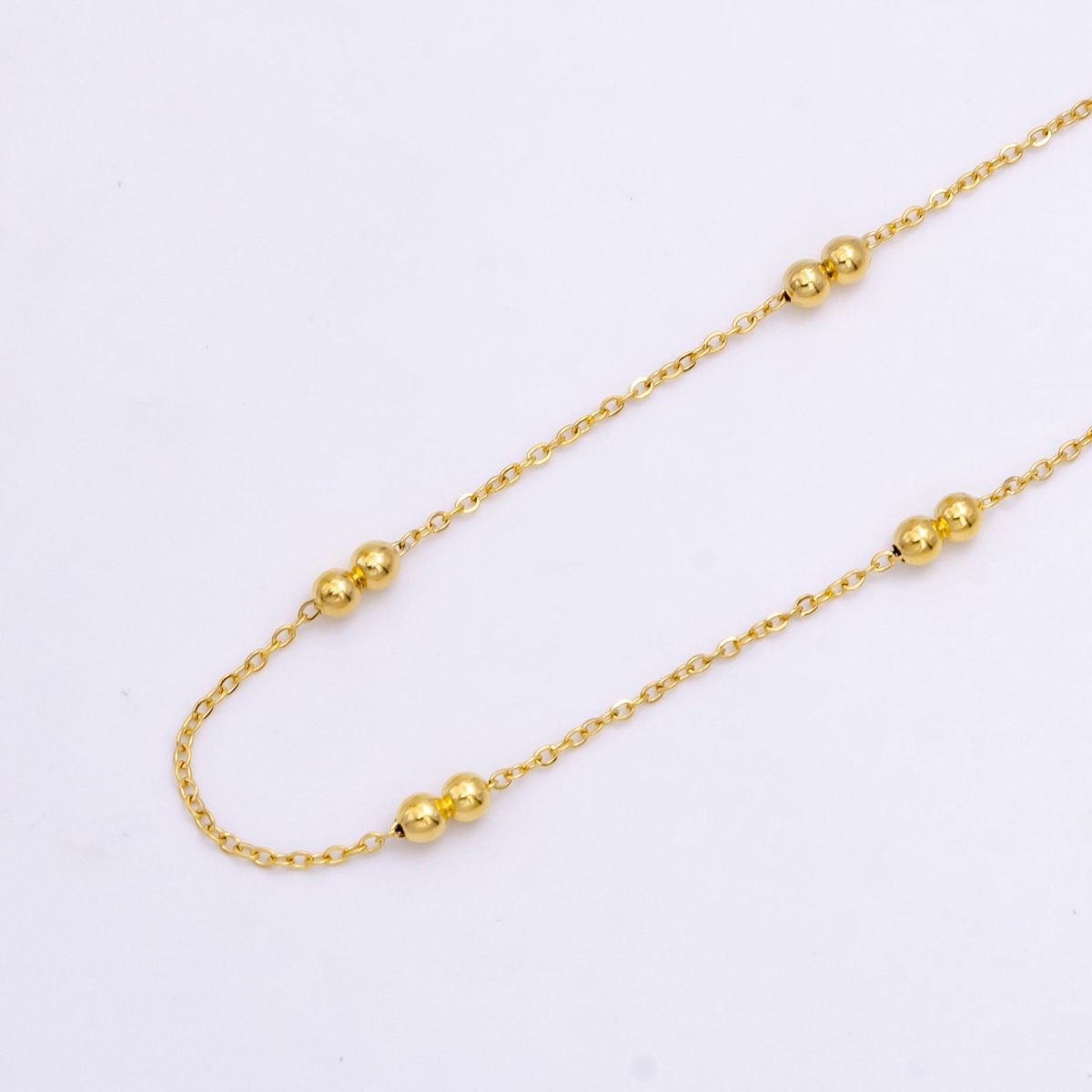 Stainless Steel 3mm Double Satellite Cable 18 Inch Layering Chain Necklace w. Extender | WA-2258 Clearance Pricing - DLUXCA