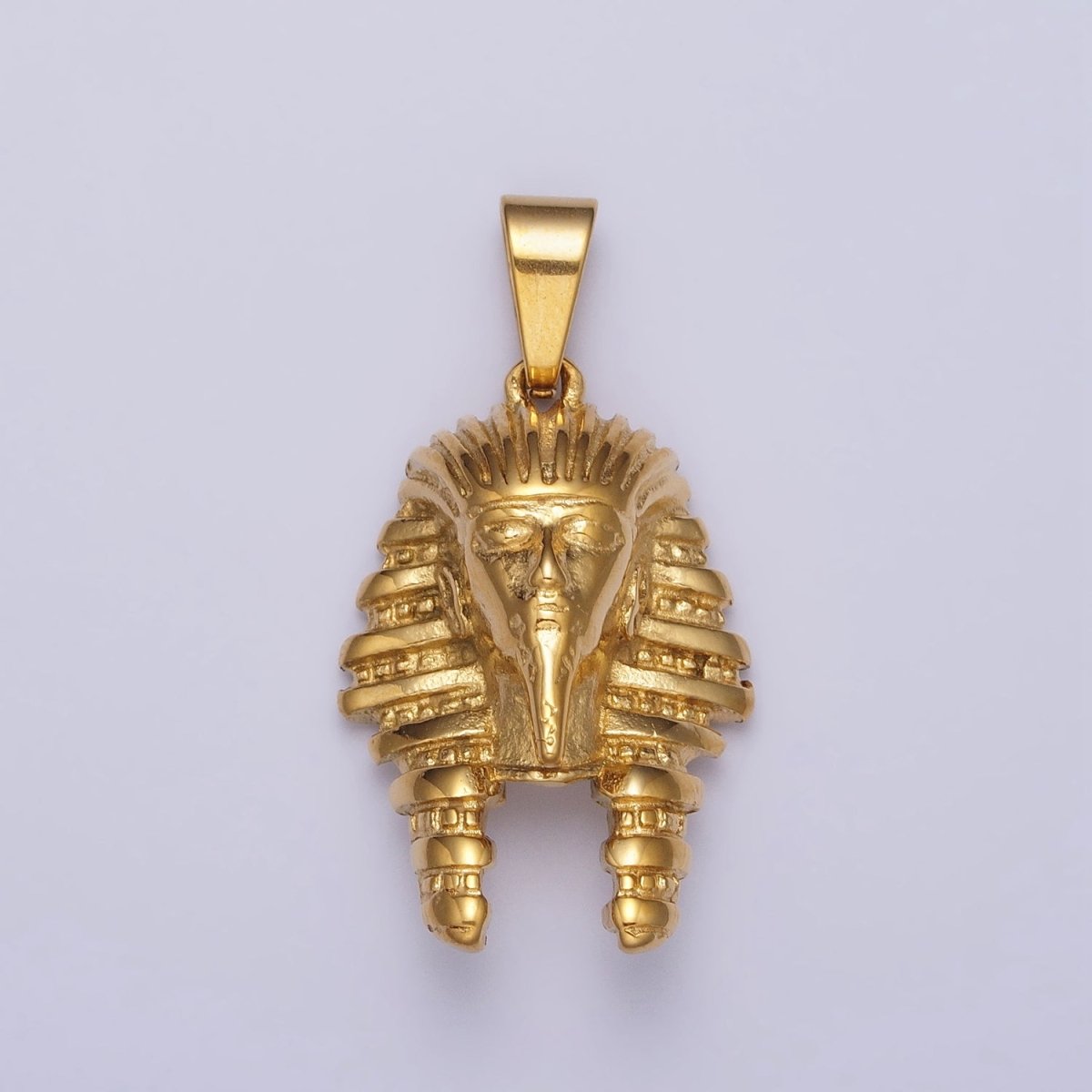 Stainless Steel 40mm Ancient Egyptian Mummy King Pharaoh Pendant in Gold & Silver J-507 J-508 - DLUXCA