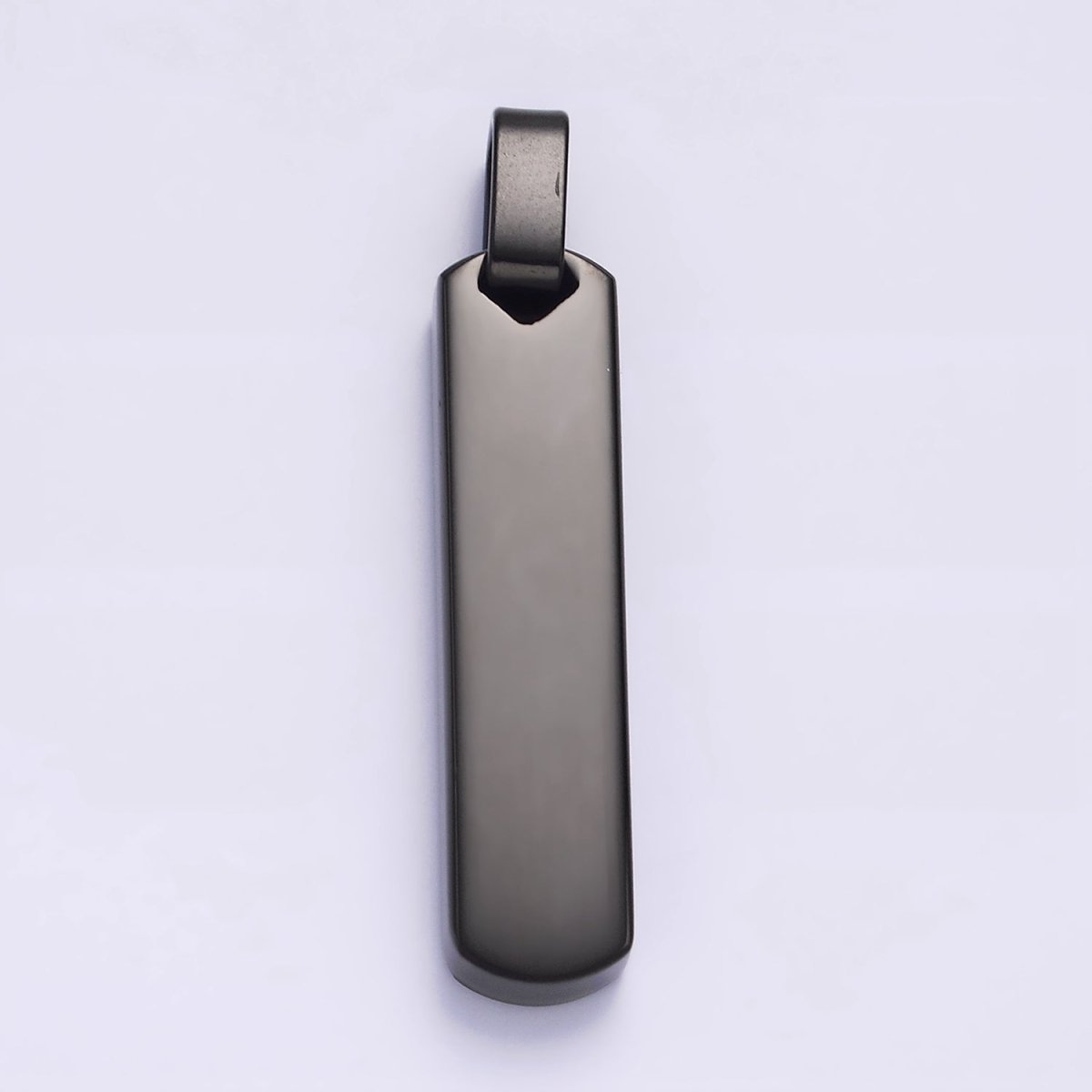 Stainless Steel 40mm Engravable Rectangular Bar Pendant in Black, Gold, Silver | P-725~P-727 - DLUXCA
