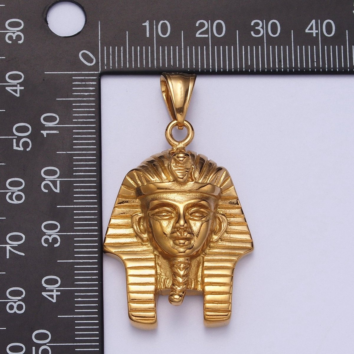 Stainless Steel Ancient Egyptian Pharaoh King Mummy Pendant in Gold & Silver J-448 J-451 - DLUXCA
