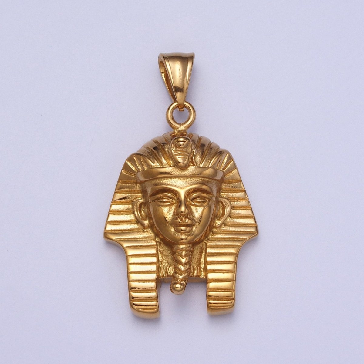 Stainless Steel Ancient Egyptian Pharaoh King Mummy Pendant in Gold & Silver J-448 J-451 - DLUXCA