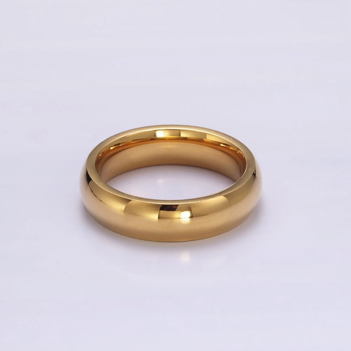 Stainless Steel Band Minimalist Ring in Gold & Silver | O1204, O1207 - DLUXCA