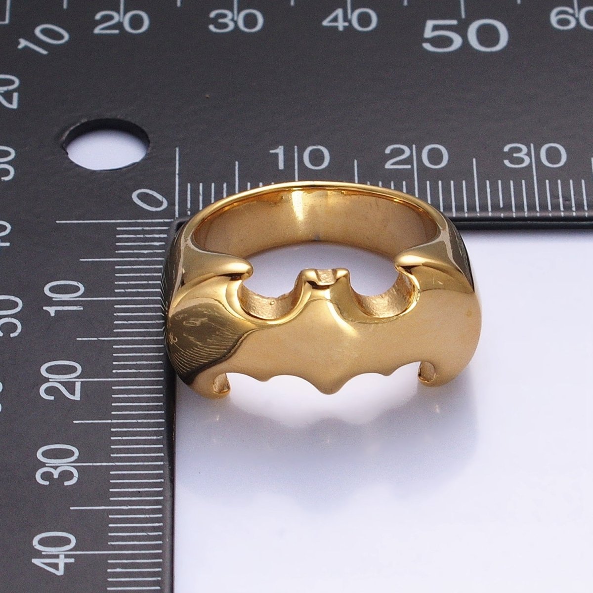 Stainless Steel Bat Animal Statement Ring in Silver & Gold | O-1855 O-1856 O-1857 O-1858 - DLUXCA
