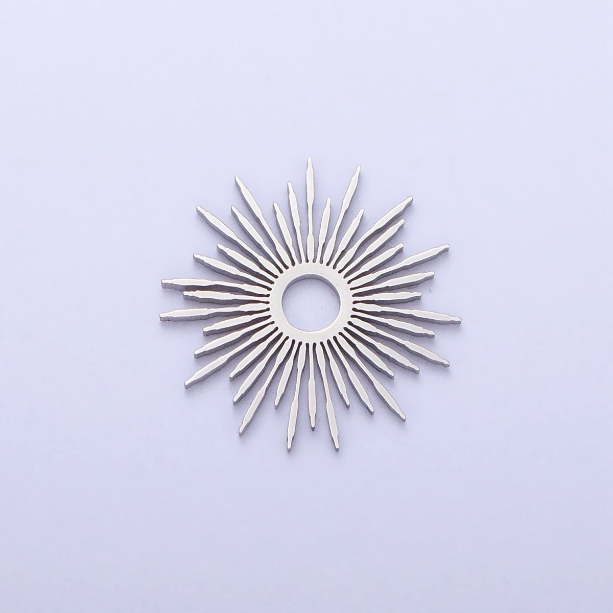 Stainless Steel Celestial Shining Sun Star Ray Beam Charm in Gold & Silver | P-896 - DLUXCA