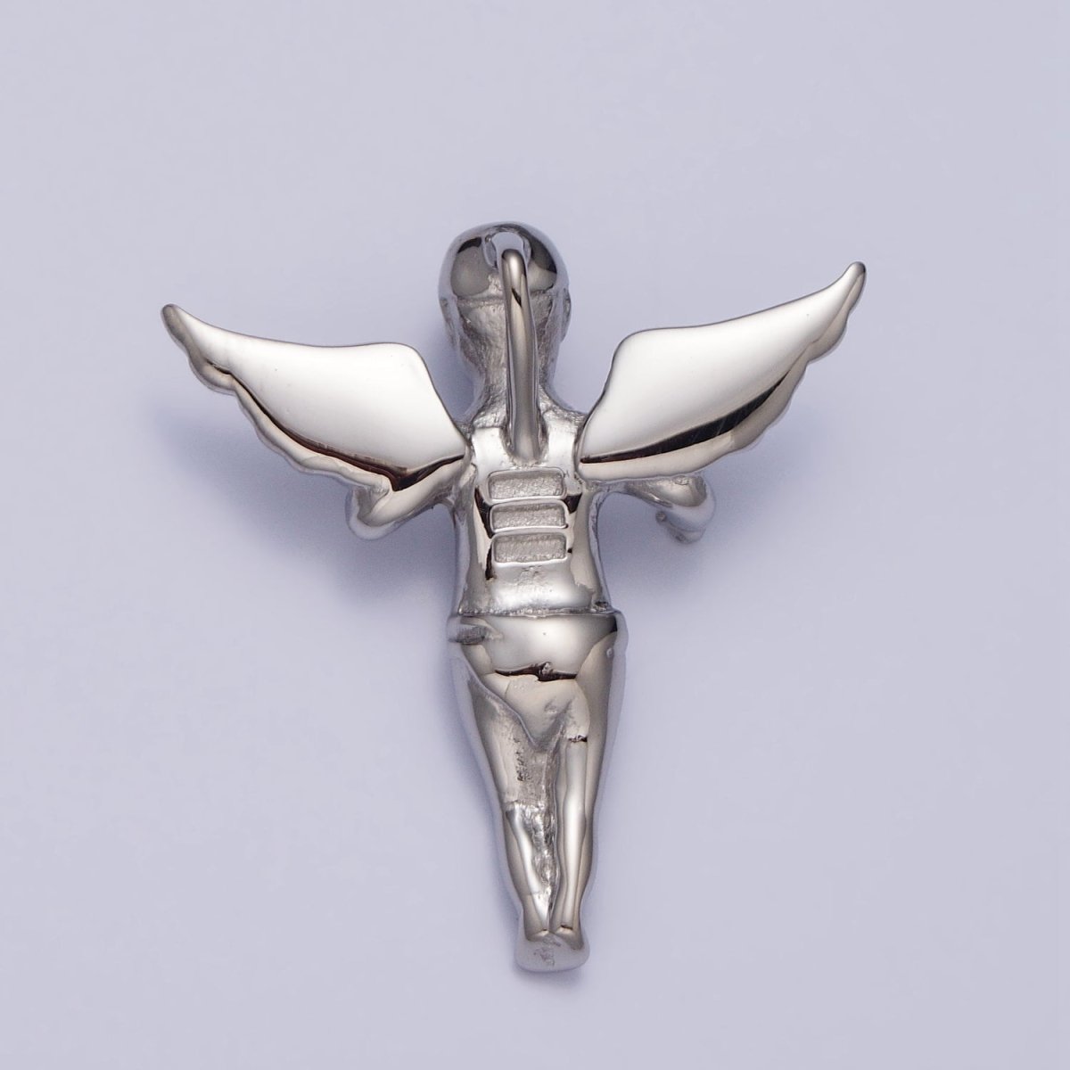 Stainless Steel Cherub Baby Angel Pendant in Gold & Silver | P-1084 - DLUXCA