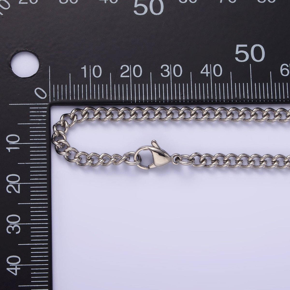 Stainless Steel Curb Chain Necklace 3.5mm Curb Chain Jewelry Making 18 inch Women Necklace | WA-2097 Clearance Pricing - DLUXCA
