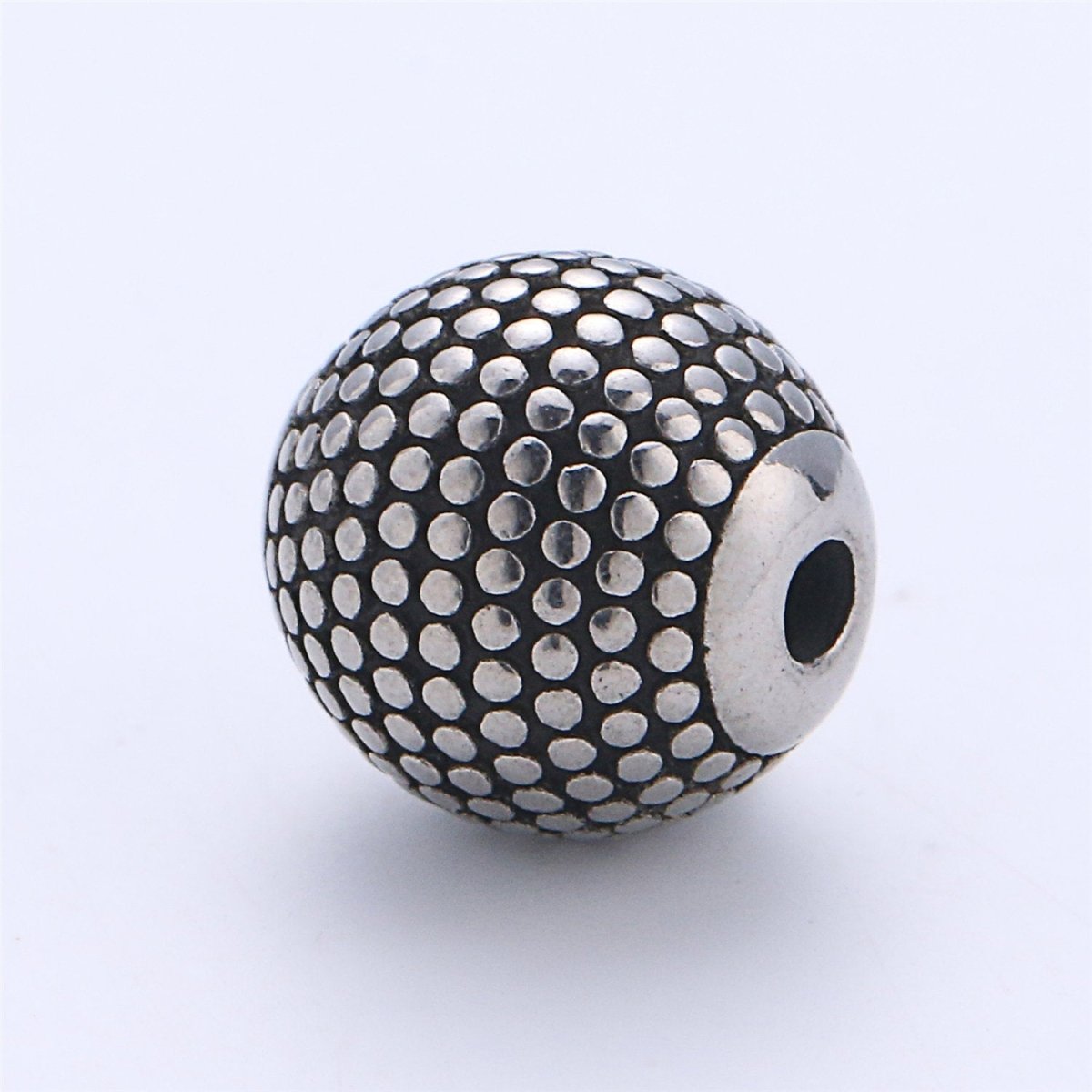 Stainless Steel Disco Ball Charm Spacer Bead, for DIY Jewelry Making European Charms Beaded Bracelet, Bead Size 11x10mm B-432 - DLUXCA