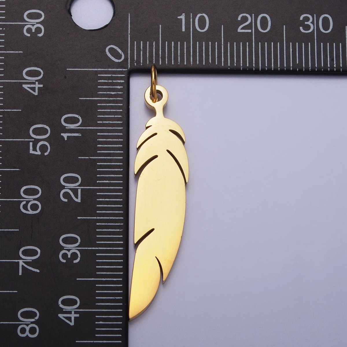 Stainless Steel Feather Wing Strand Add-On Charm in Gold & Silver | P-921 - DLUXCA