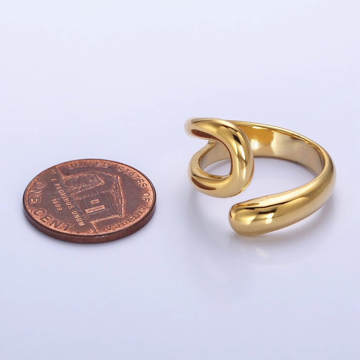 Stainless Steel Geometric Claw Open Double Band Ring in Gold & Silver | O-541 ~ O-548 - DLUXCA