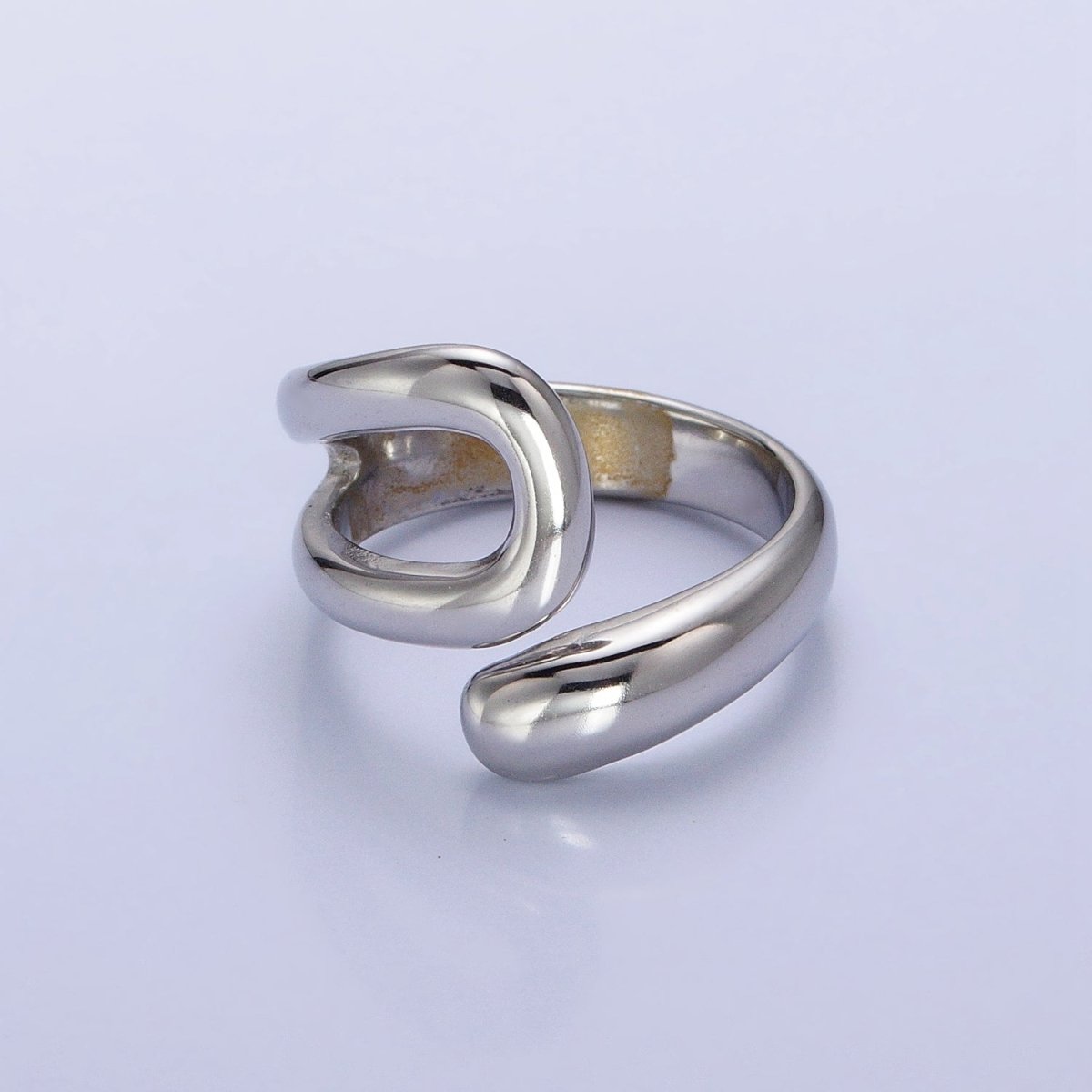 Stainless Steel Geometric Claw Open Double Band Ring in Gold & Silver | O-541 ~ O-548 - DLUXCA