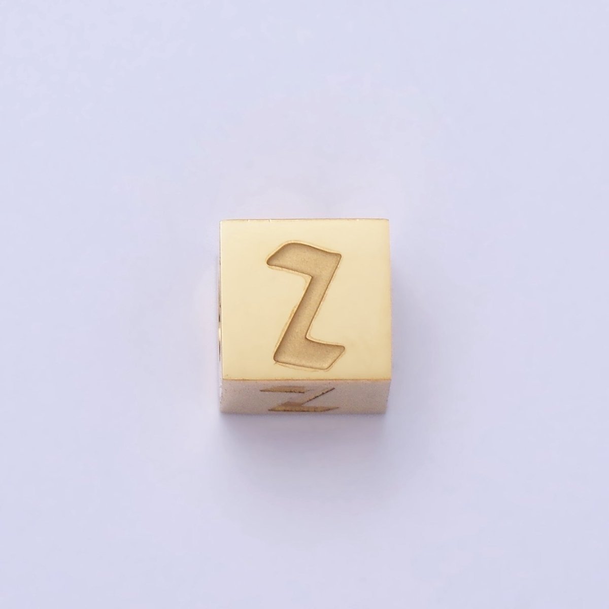 Stainless Steel Initial Letter A-Z Old English Gothic Alphabet Font 5mm Gold Bead | A937 - A962 - DLUXCA