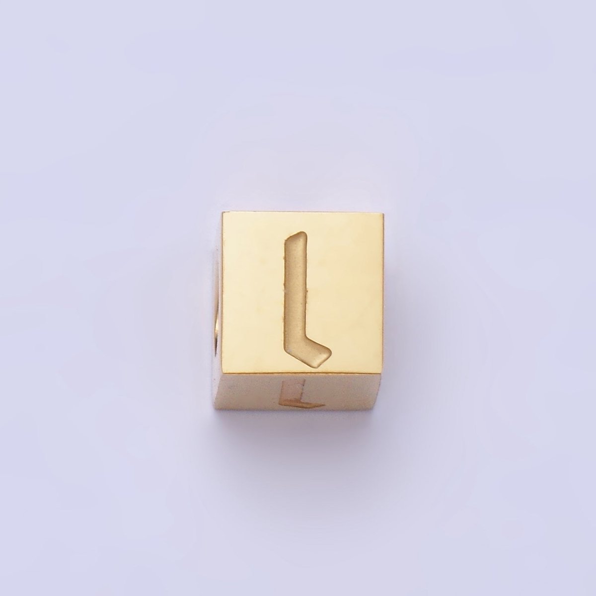 Stainless Steel Initial Letter A-Z Old English Gothic Alphabet Font 5mm Gold Bead | A937 - A962 - DLUXCA