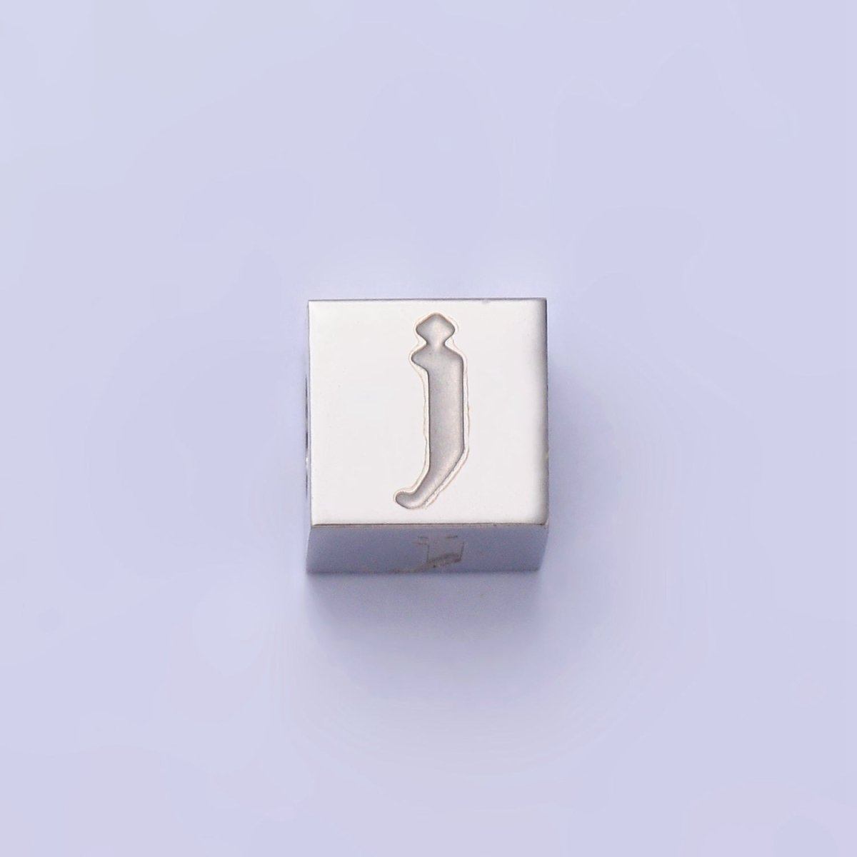 Stainless Steel Initial Letter A-Z Old English Gothic Alphabet Font 5mm Silver Bead | A-950~A-962 - DLUXCA