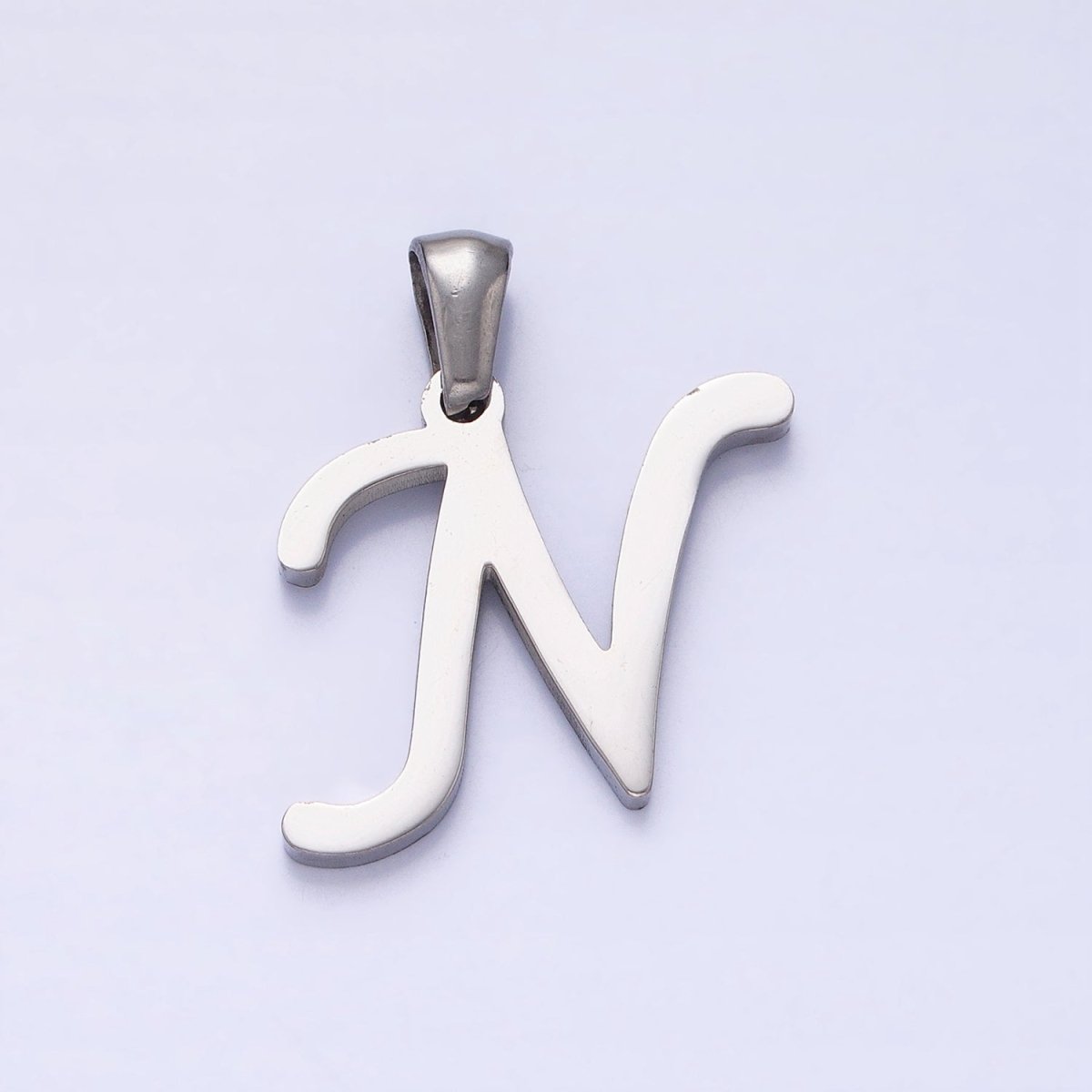 Stainless Steel Letter Charms, initial alphabet pendant DIY jewelry letter charms for personalized jewelry making AD175 - AD200 - DLUXCA