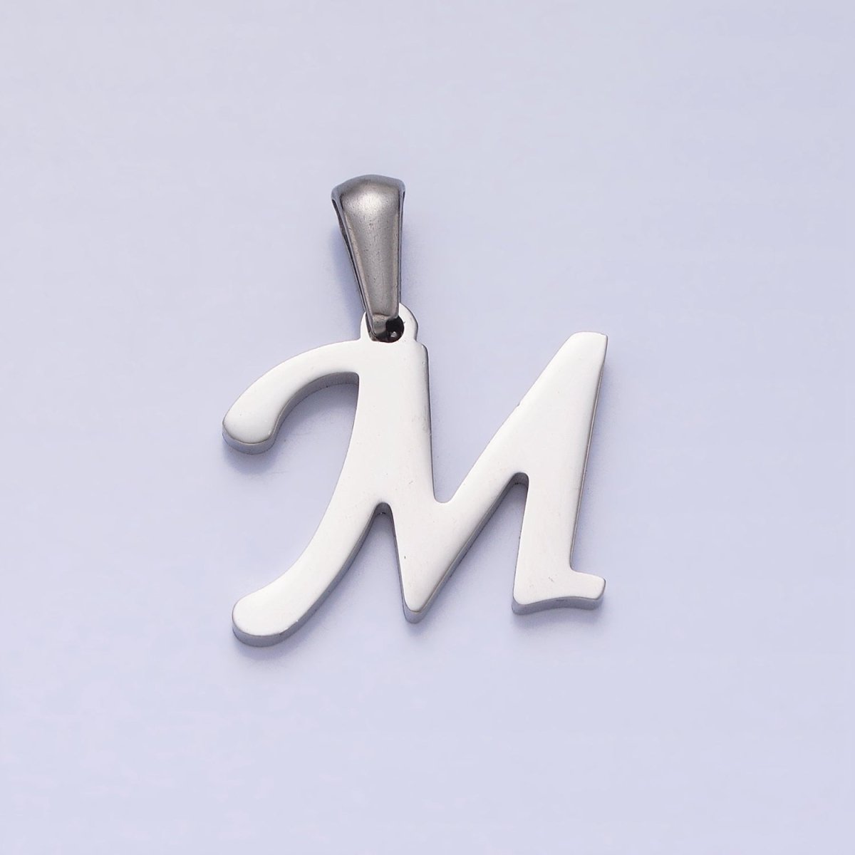 Stainless Steel Letter Charms, initial alphabet pendant DIY jewelry letter charms for personalized jewelry making AD175 - AD200 - DLUXCA