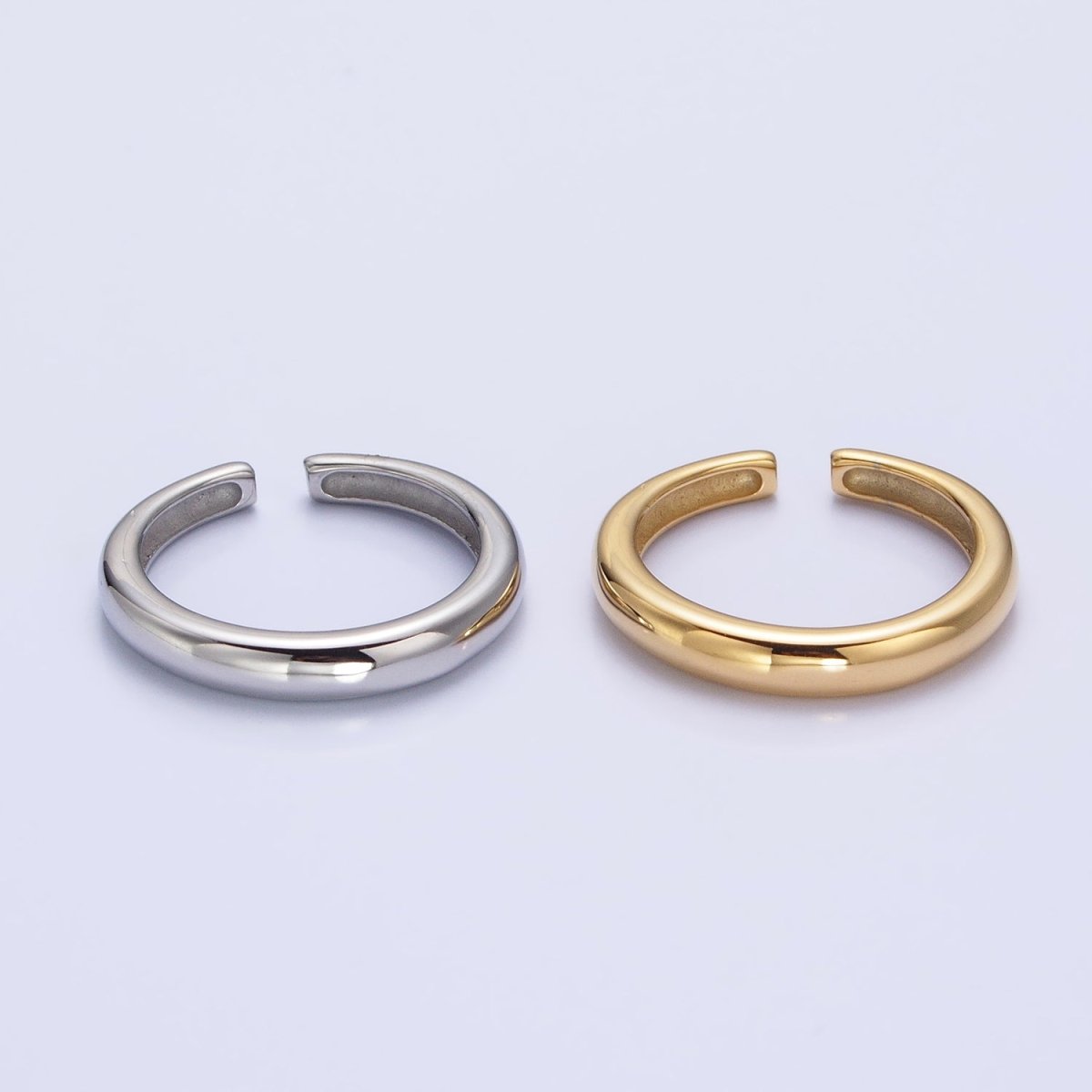 Stainless Steel Minimalist Thin Band Ring in Gold & Silver | O-1709~O-1716 - DLUXCA