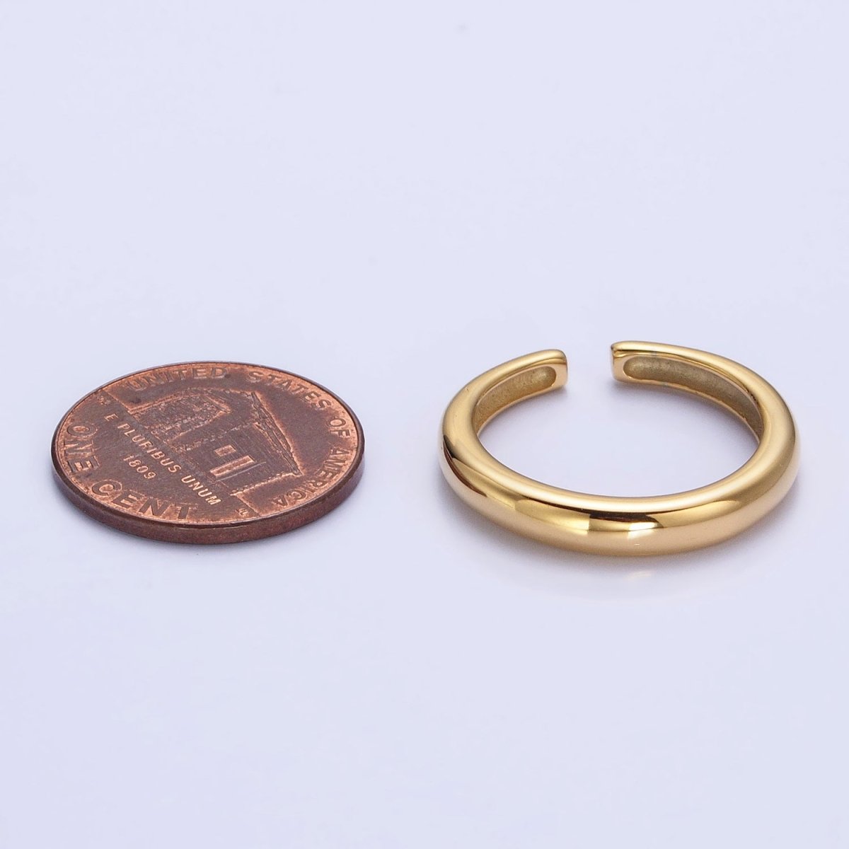 Stainless Steel Minimalist Thin Band Ring in Gold & Silver | O-1709~O-1716 - DLUXCA