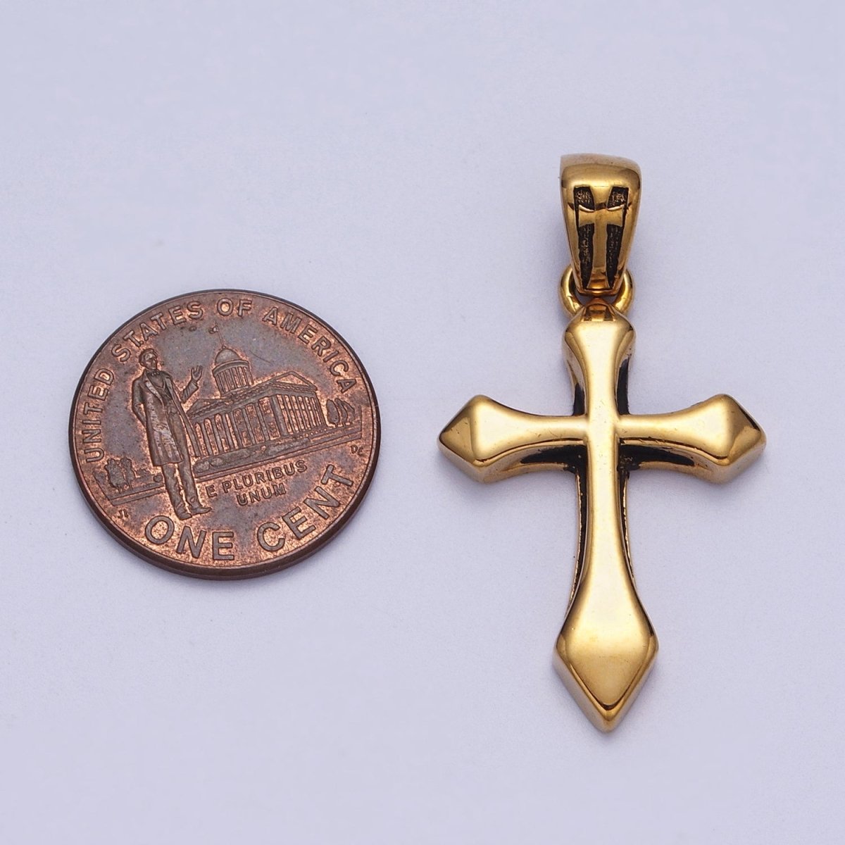 Stainless Steel Religious Passion Cross Gold, Silver Pendant J-318 J-341 - DLUXCA