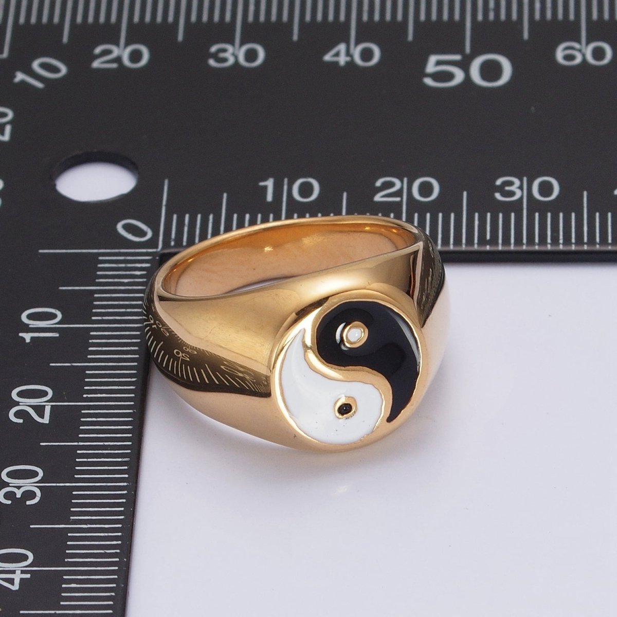 Stainless Steel Ring for Men Yin Yang Ring Signet Gold Silver Taiichi Ring Couple Ring S-057 ~ S-060 - DLUXCA