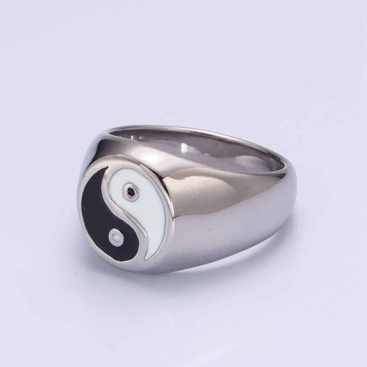 Stainless Steel Ring for Men Yin Yang Ring Signet Gold Silver Taiichi Ring Couple Ring S-057 ~ S-060 - DLUXCA