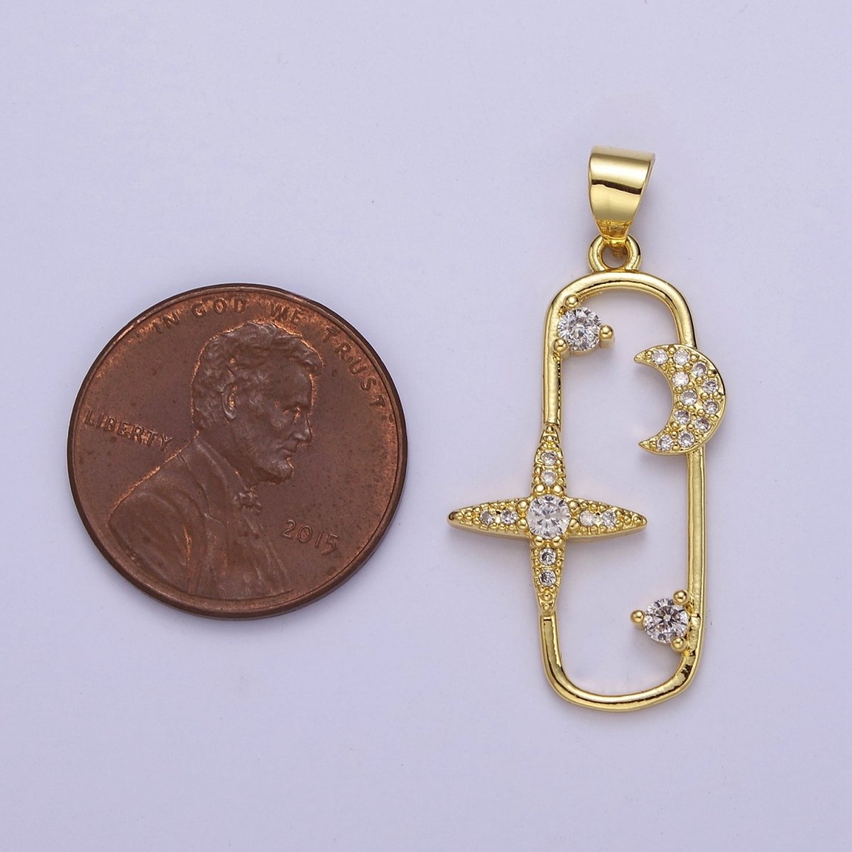 Star and Moon Charms - Space Charms - Galaxy Pendant - Celestial Jewelry J-512 - DLUXCA