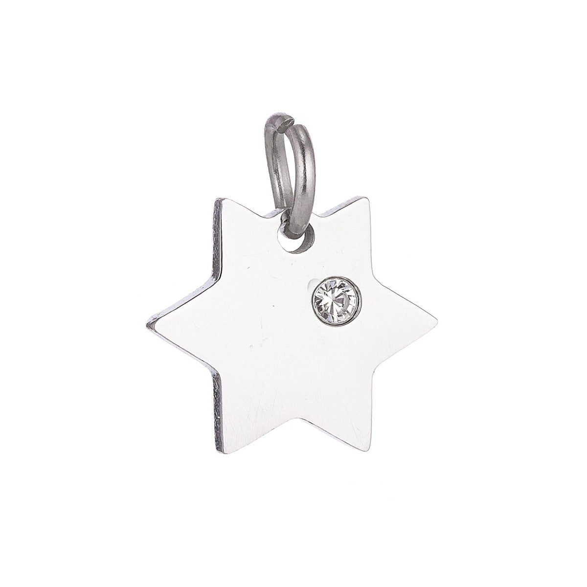 Star Pendant Personalized Stamping Blank Star Initial Charm 18k Gold Filled Stainless Steel Jewelry Supply Craft Wholesale Supplies E-629 - DLUXCA