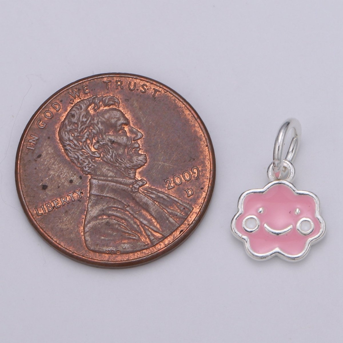 Sterling Silver Cloud Charm, 925 Sterling Silver Kawaii Charms, 14.5x9mm Cute CLOUD charm for Bracelet Necklace Earring, SL-033 SL-034 - DLUXCA