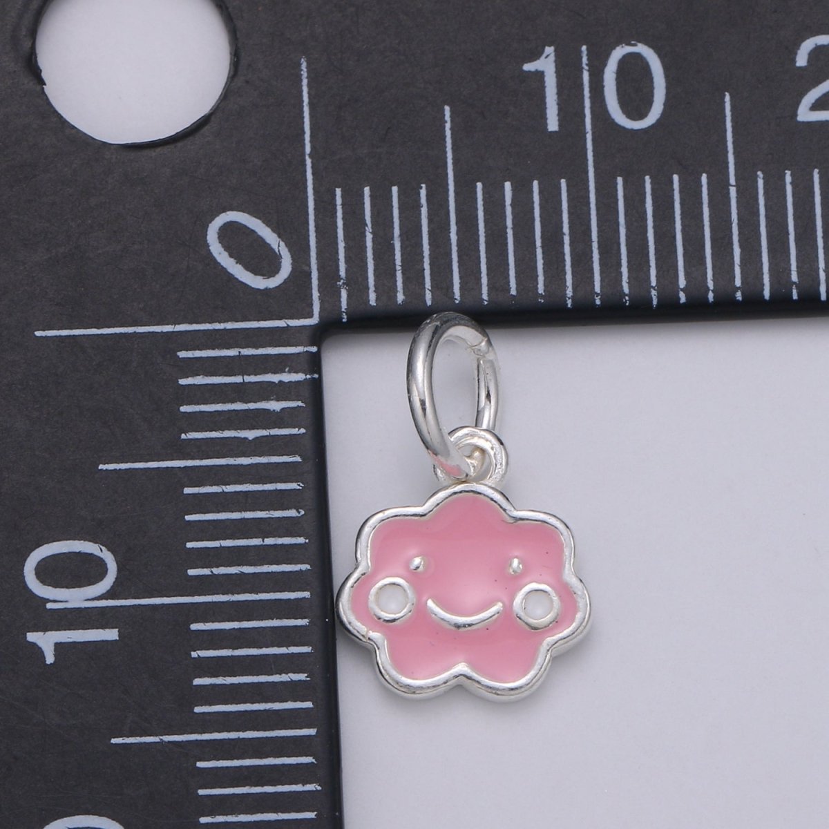 Sterling Silver Cloud Charm, 925 Sterling Silver Kawaii Charms, 14.5x9mm Cute CLOUD charm for Bracelet Necklace Earring, SL-033 SL-034 - DLUXCA