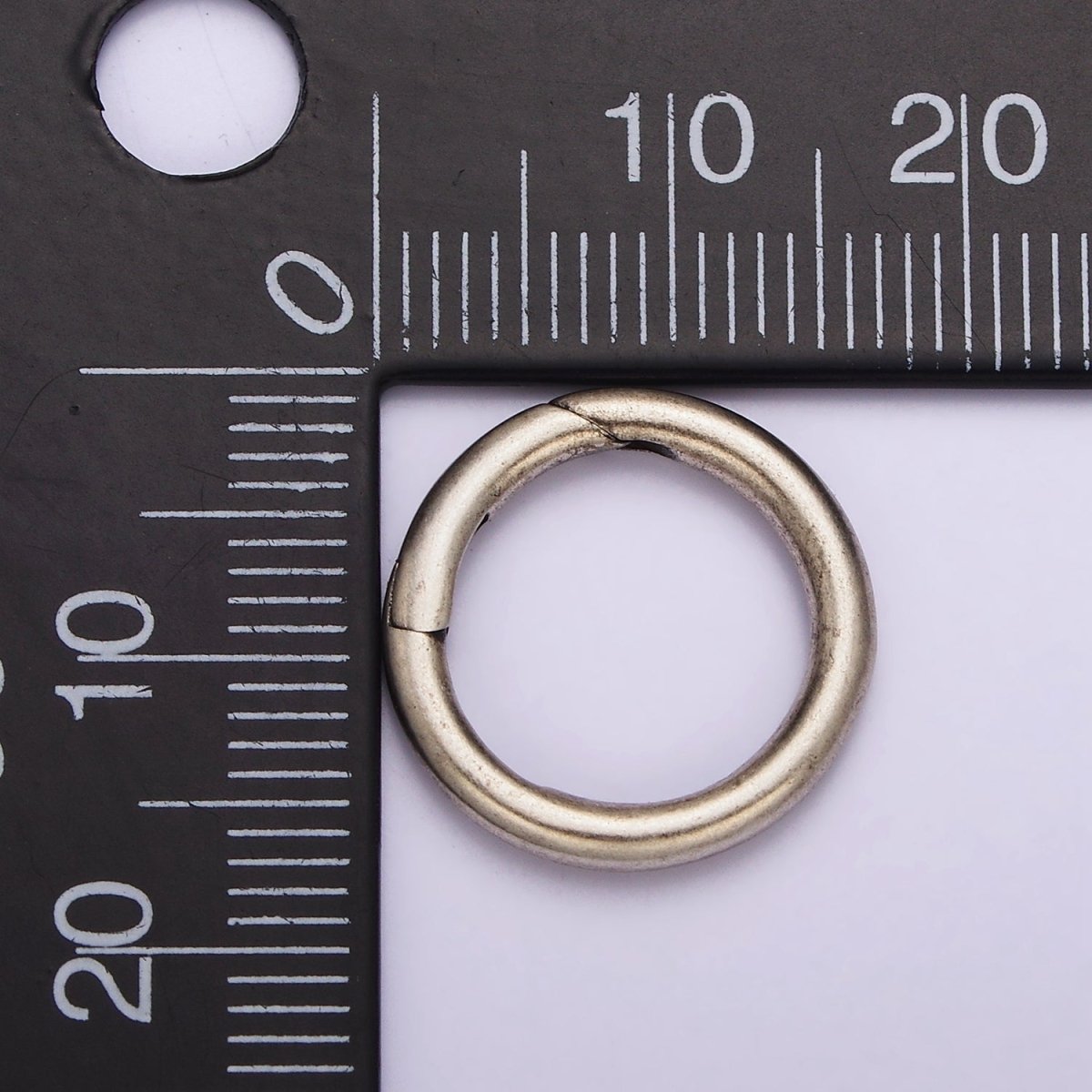 Sterling Silver Hinged Round Push Gate Ring Clasp Charm Pendants Interchangeable Connectors SL-311 - DLUXCA