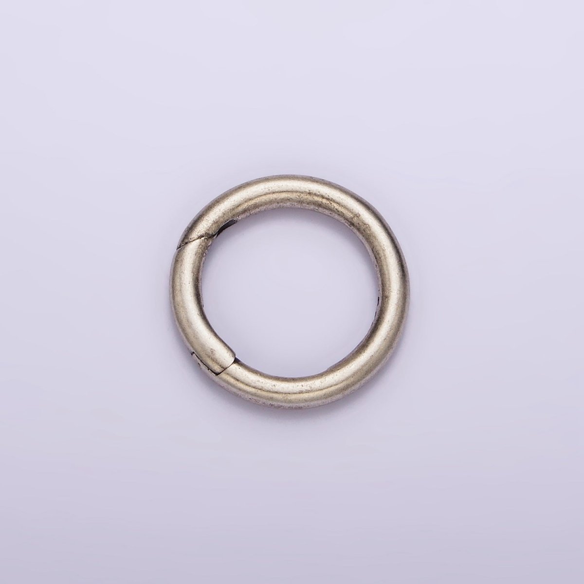 Sterling Silver Hinged Round Push Gate Ring Clasp Charm Pendants Interchangeable Connectors SL-311 - DLUXCA