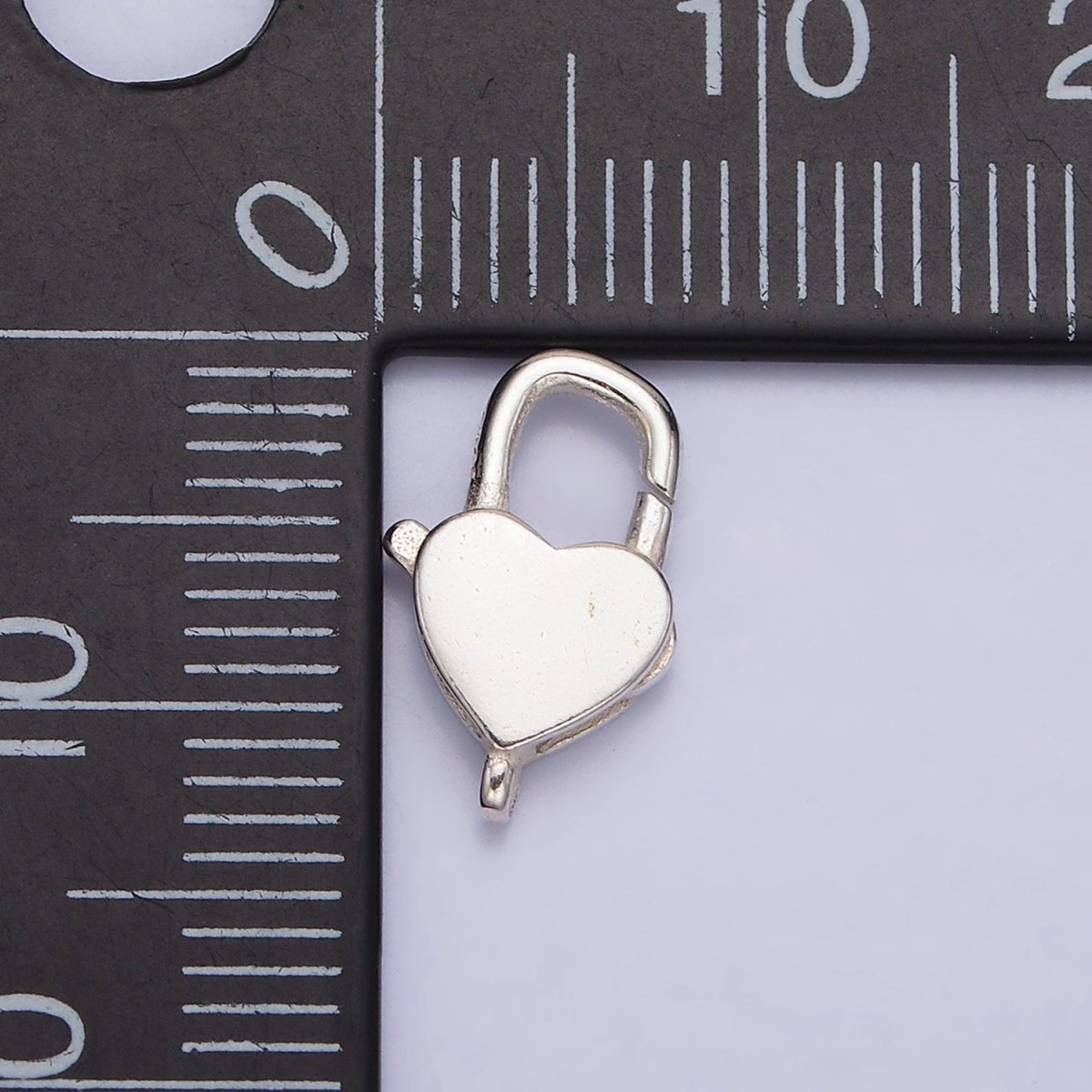 Sterling Silver S925 13mm Heart Lobster Claw Clasps Closure Jewelry Making Supply | SL-289 - DLUXCA