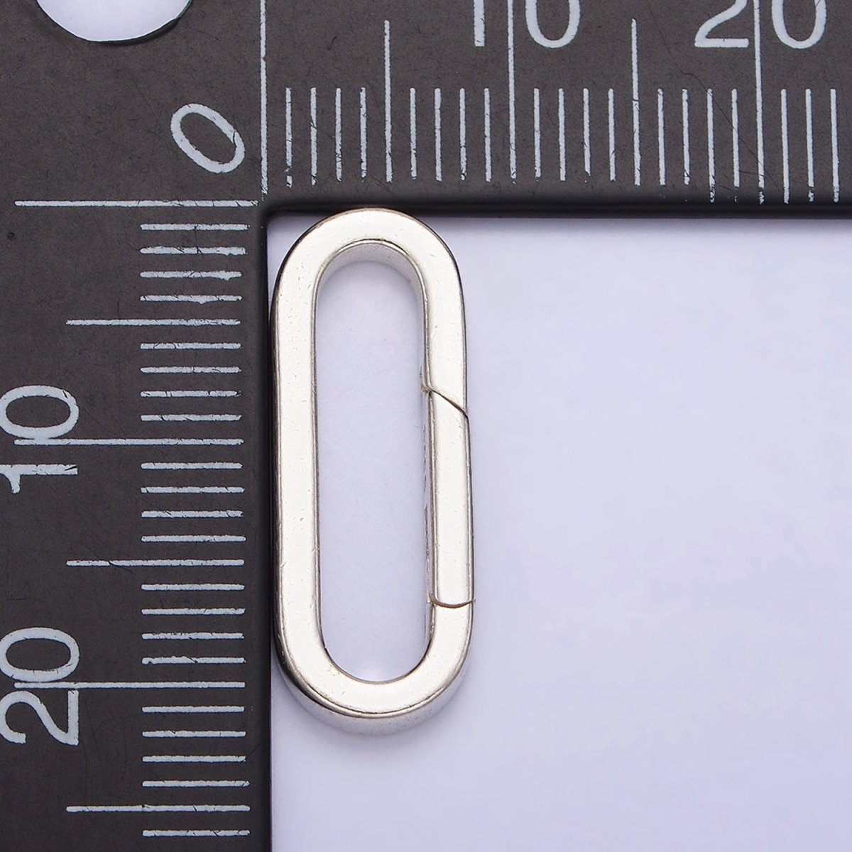 Sterling Silver S925 21mm Round Push Spring Gate Ring Closure Jewelry Making Supply | SL-294 - DLUXCA