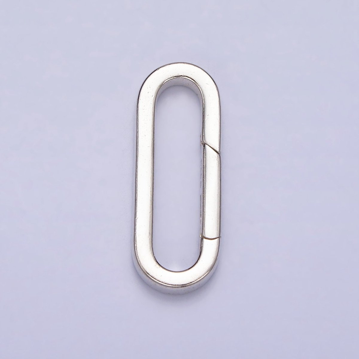 Sterling Silver S925 21mm Round Push Spring Gate Ring Closure Jewelry Making Supply | SL-294 - DLUXCA