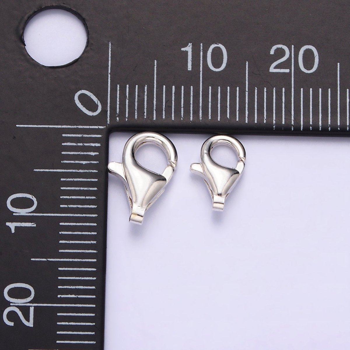 Sterling Silver S925 9mm, 11mm Lobster Clasps Claw Closure Jewelry Making Supply | Z-430 Z-431 - DLUXCA