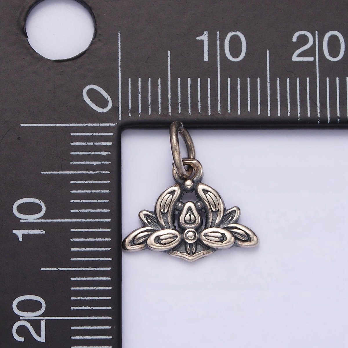 Sterling Silver S925 Flower Leaf Nature Arrangement Charm | SL-380 - DLUXCA