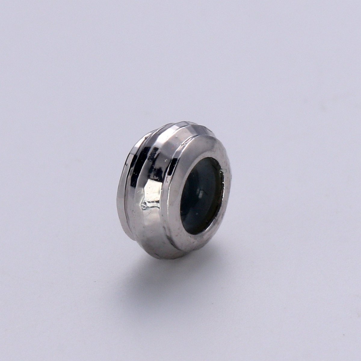 Stopper Beads, Silver Stopper beads with Rubber Ring, Dainty Mini Spacer beads, Bracelet Necklace DIY, 6X3mm, B-370 - DLUXCA