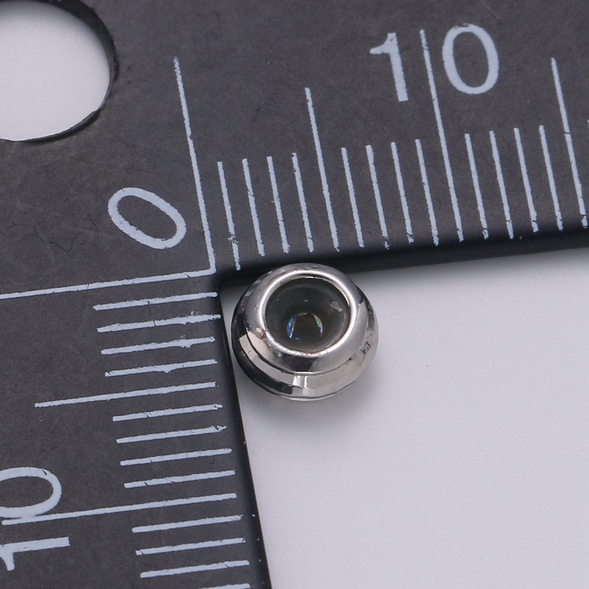 Stopper Beads, Silver Stopper beads with Rubber Ring, Dainty Mini Spacer beads, Bracelet Necklace DIY, 6X3mm, B-370 - DLUXCA