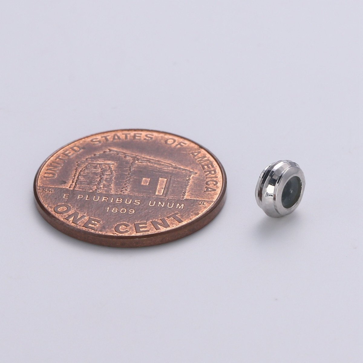 Stopper Beads, Silver Stopper beads with Rubber Ring, Dainty Mini Spacer beads, Bracelet Necklace DIY, 6X3mm, B-370 - DLUXCA