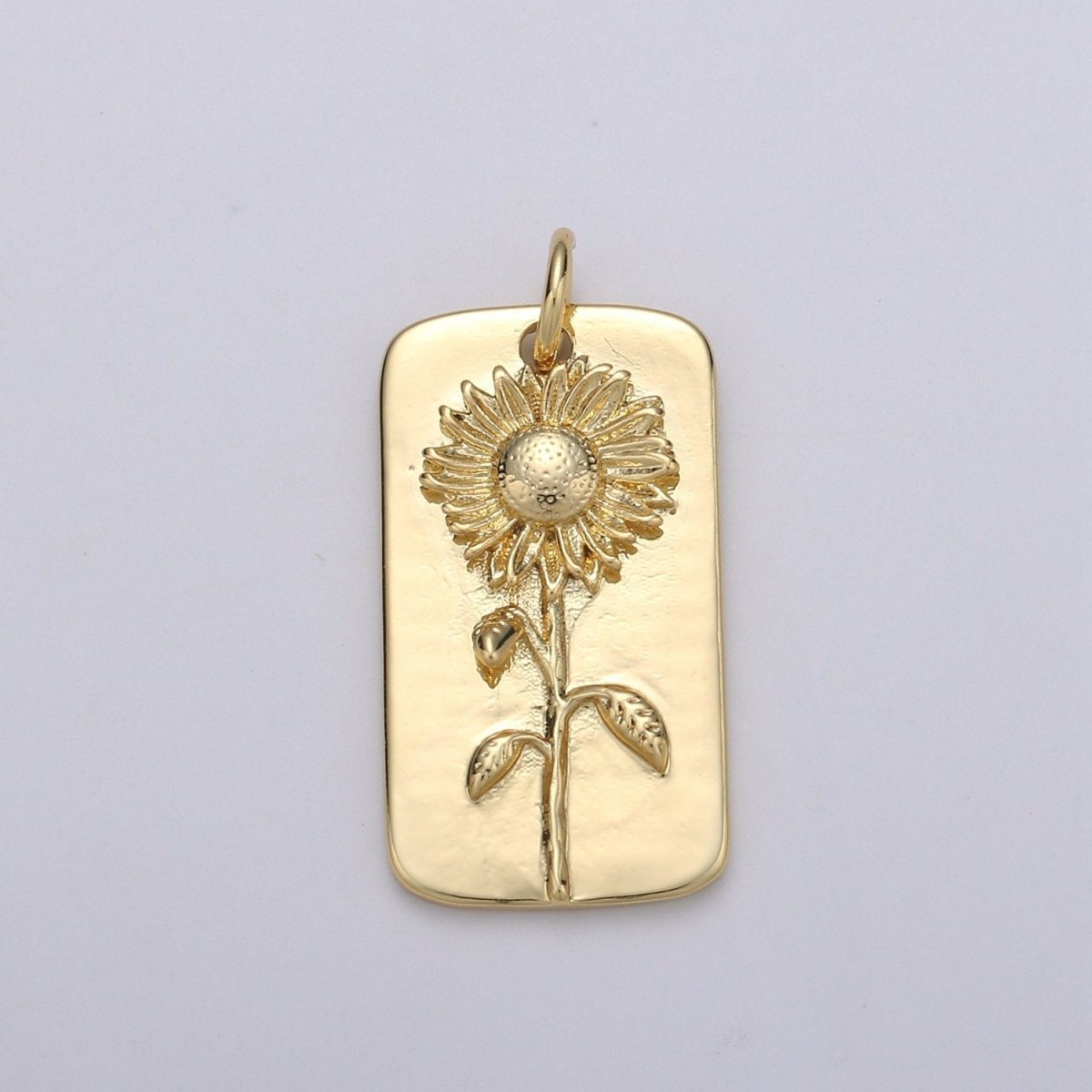 Sun Flower Charms, Gold Sunflower Pendant, Dainty Flower Charm, Small Sunflower Charm for Necklace Floral Flower Jewelry D-758 - DLUXCA