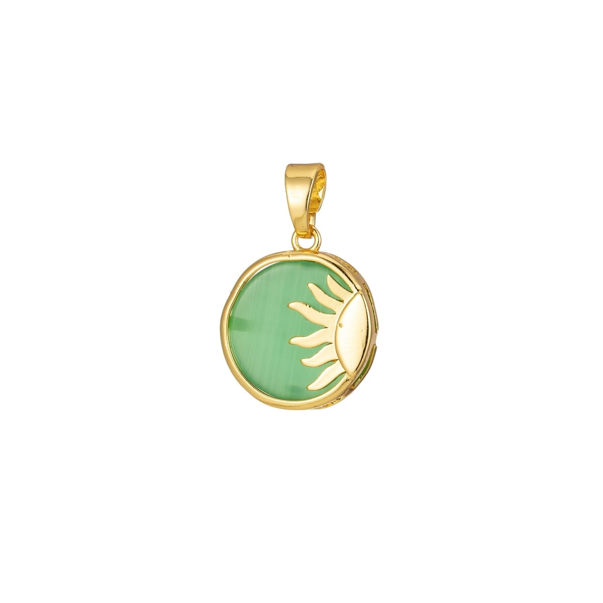 Sun Pendant Celestial Coin Dainty Charm J-306~J-310 - DLUXCA