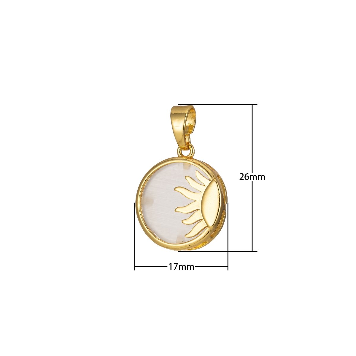 Sun Pendant Celestial Coin Dainty Charm J-306~J-310 - DLUXCA