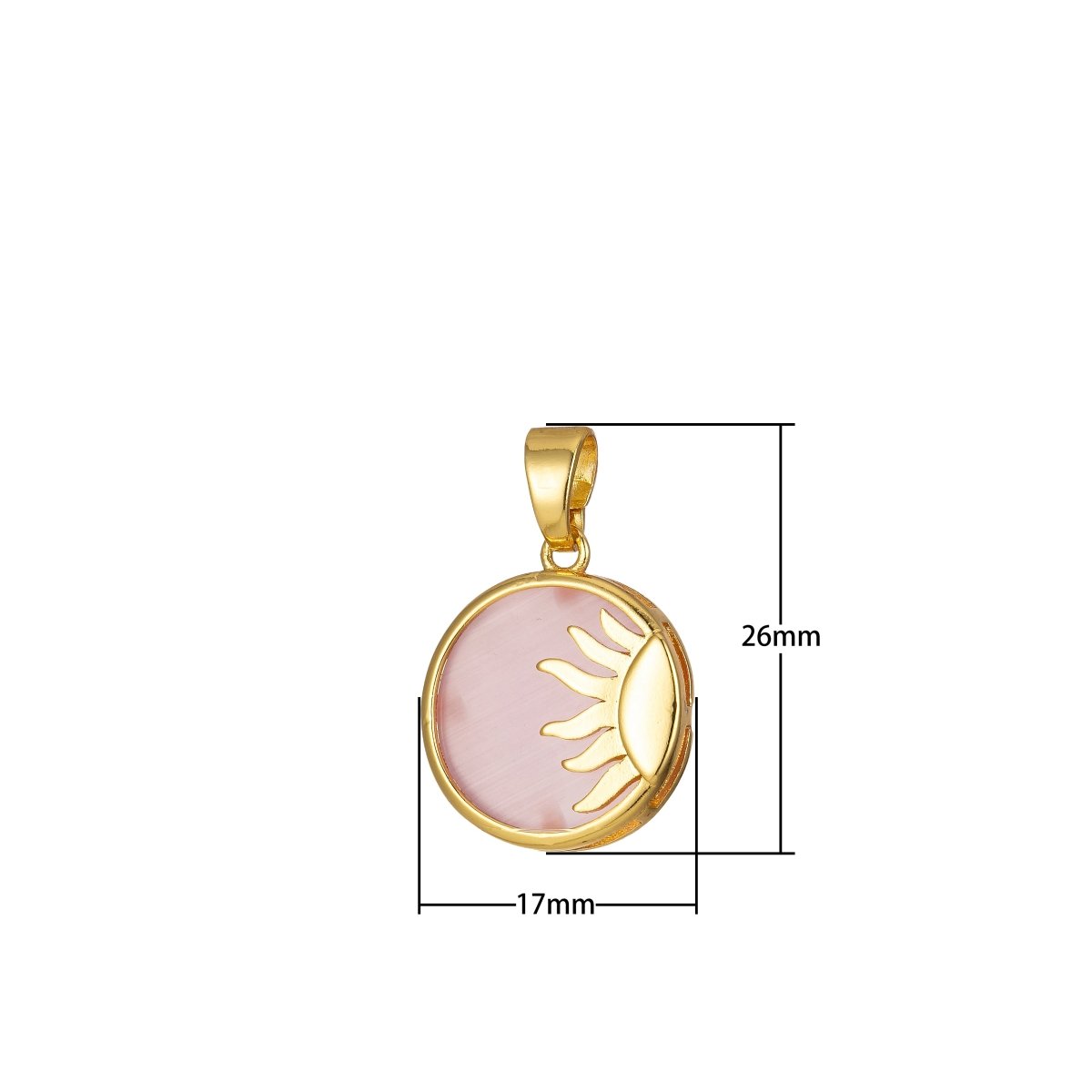 Sun Pendant Celestial Coin Dainty Charm J-306~J-310 - DLUXCA