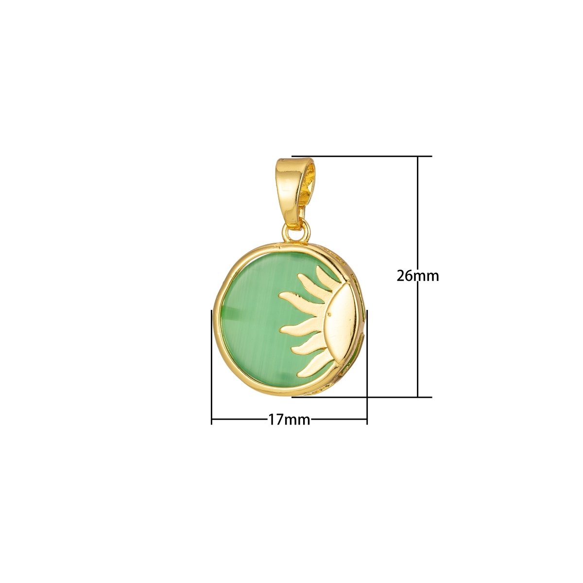 Sun Pendant Celestial Coin Dainty Charm J-306~J-310 - DLUXCA