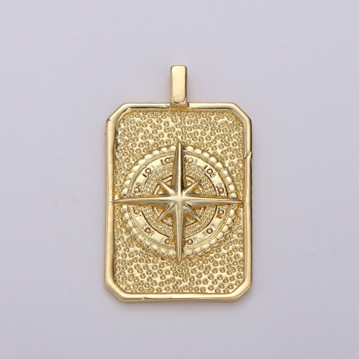Tag Charm 14k Gold Filled coin pendant, Medallion charms,Compass charms, Vintage Military Tag Charm for Necklace Bracelet Earring I-675 - DLUXCA