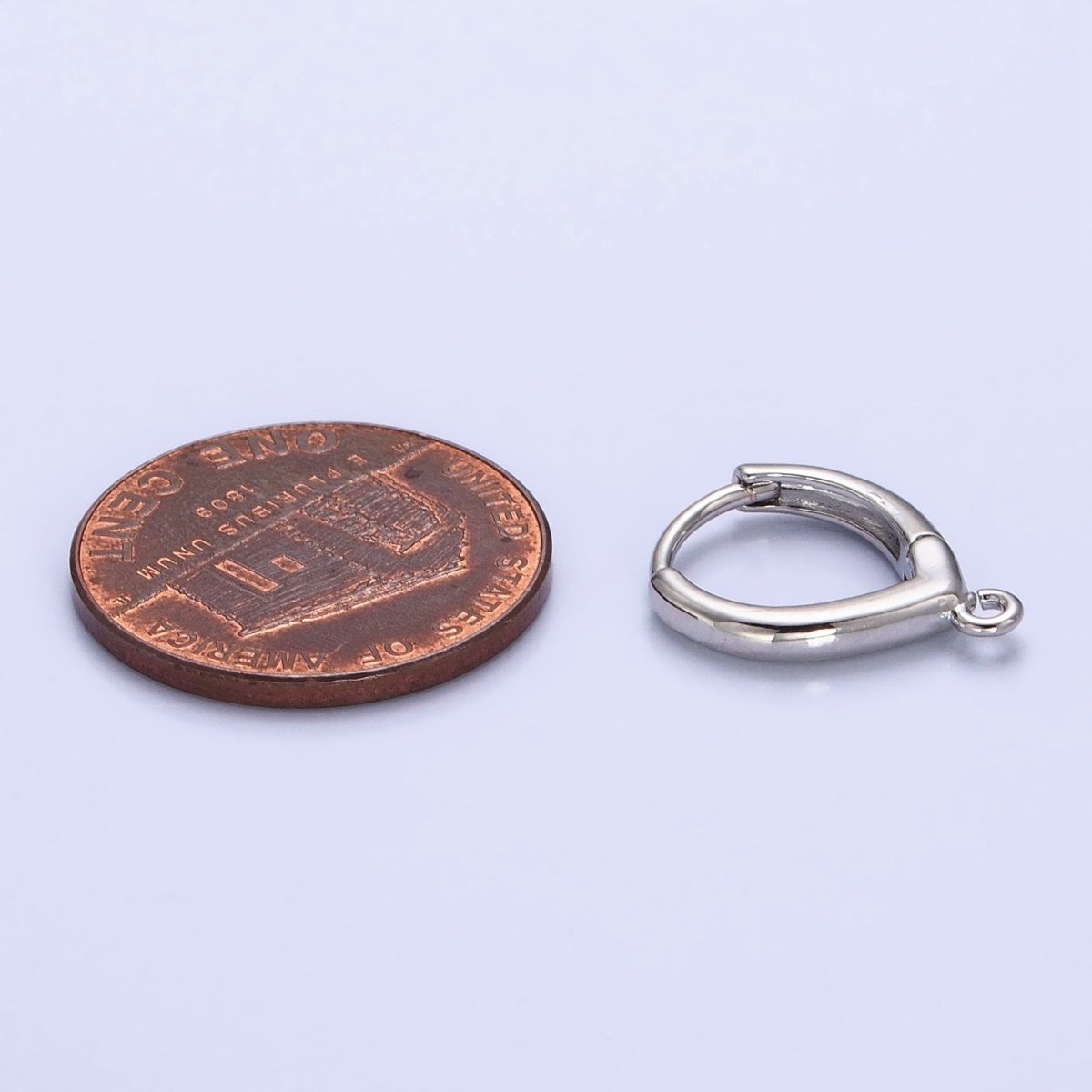 Teardrop Huggie Hoops Earrings with Open Link Loop Jewelry Supply Gold / Silver L-814 Z-158 - DLUXCA