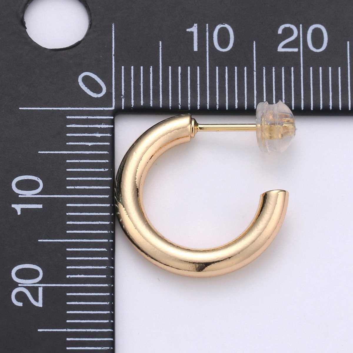 Thick Tube Hoops Gold, 18K Gold Filled Hoops, Large Gold Hoop Earrings, Small Hoops, Hollow Hoop Earrings, Chunky Hoops, Light Hoops Q-095 Q-096 - DLUXCA